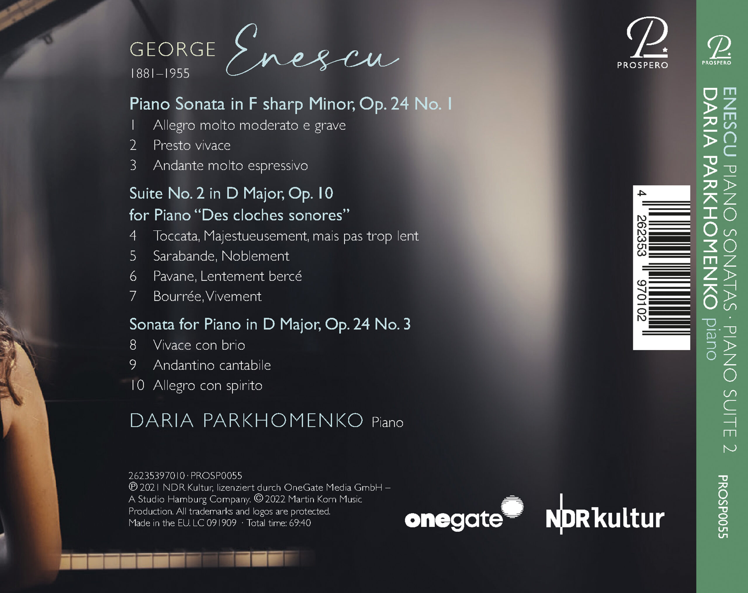 Daria Parkhomenko - George Enescu: Piano Works CD